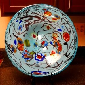 Hand Blown Glass Center Plate